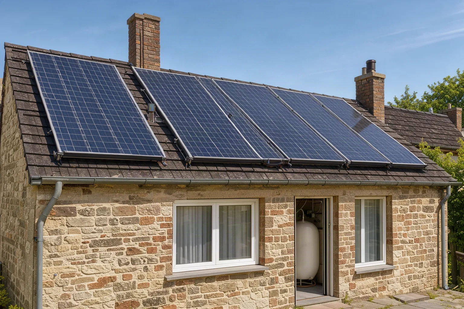 Capteurs thermiques et ballon de stockage d'eau chaude