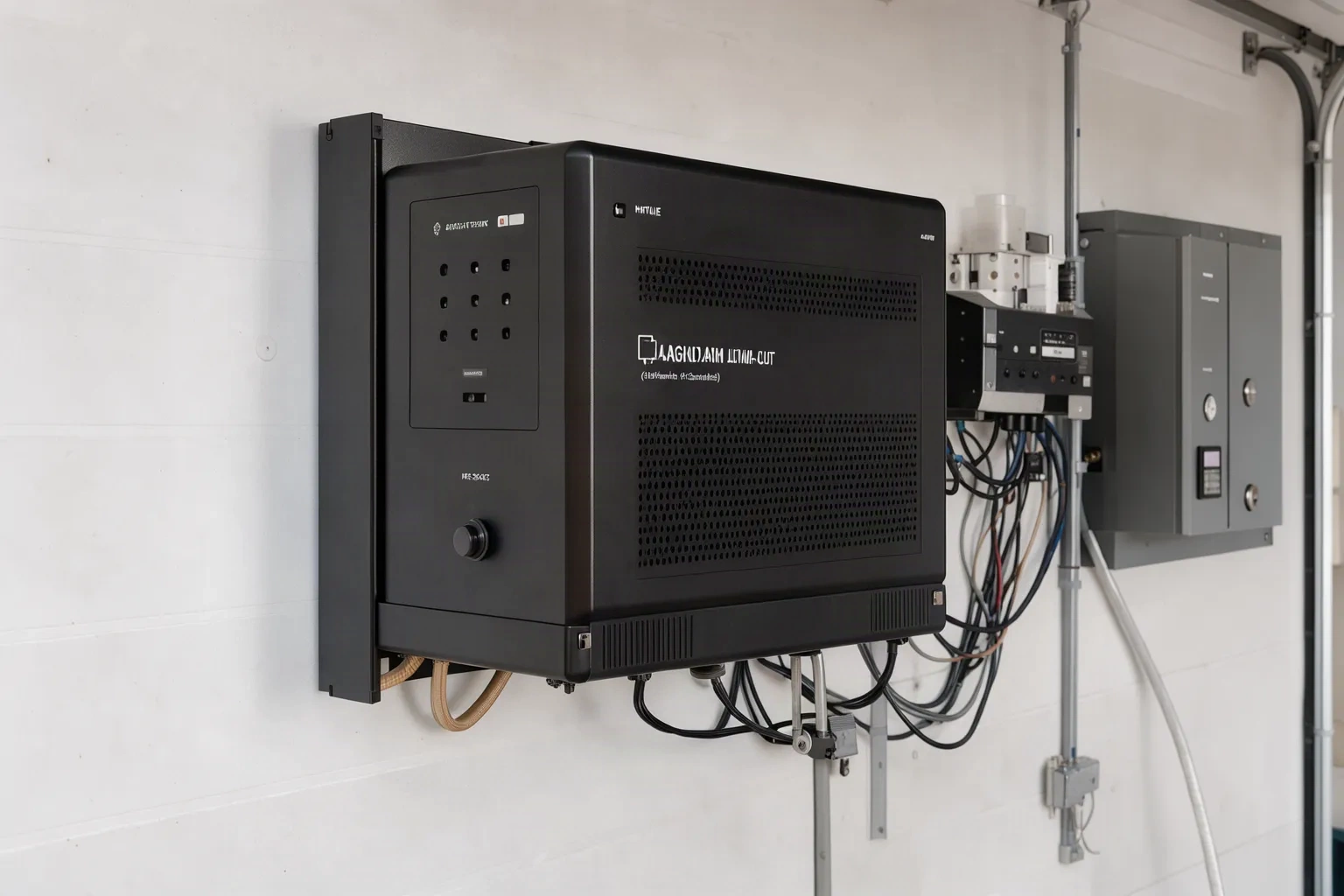 Batterie domestique murale dans un garage